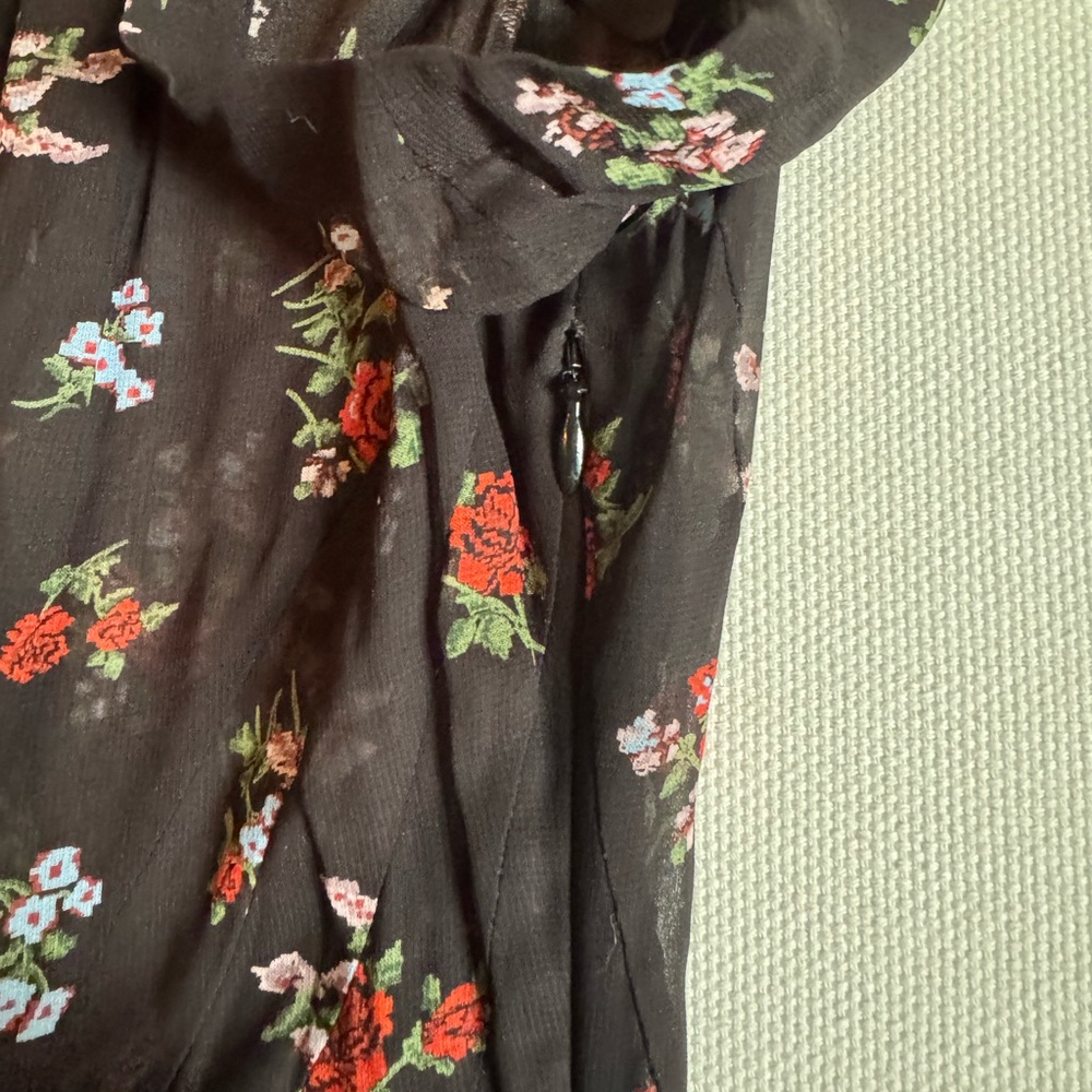 Coach Black Floral Midi Dress - Picture 9 of 12